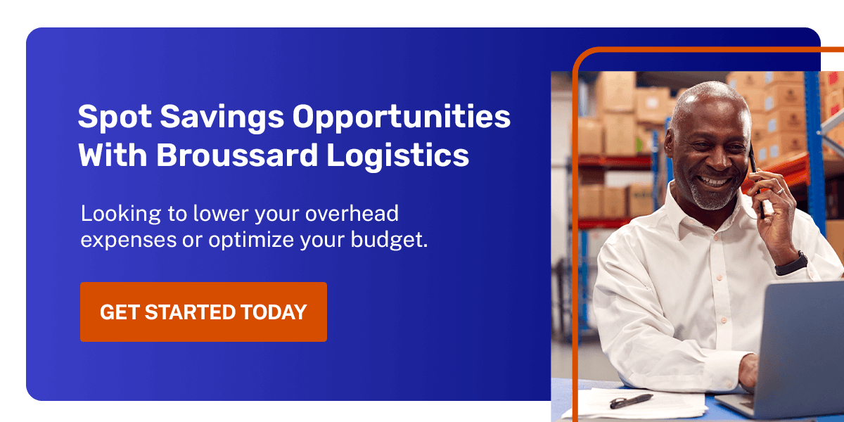 Spot savings opportunities with broussard logistics